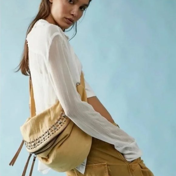Free People Handbags - Free People At Ease Sling Bag Camel NWOT